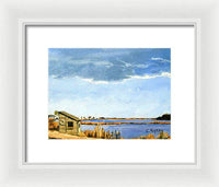 Lagoon Pond Shucking Shack Martha's Vineyard Massachusetts - Framed Print