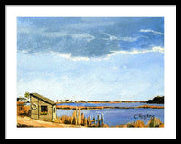 Lagoon Pond Shucking Shack Martha's Vineyard Massachusetts - Framed Print