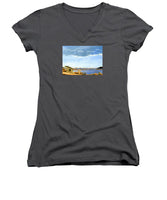 Lagoon Pond Shucking Shack Martha's Vineyard Massachusetts - Women's V-Neck