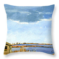 Lagoon Pond Shucking Shack Martha's Vineyard Massachusetts - Throw Pillow