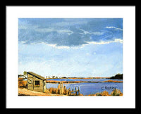 Lagoon Pond Shucking Shack Martha's Vineyard Massachusetts - Framed Print