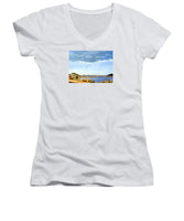 Lagoon Pond Shucking Shack Martha's Vineyard Massachusetts - Women's V-Neck