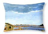 Lagoon Pond Shucking Shack Martha's Vineyard Massachusetts - Throw Pillow