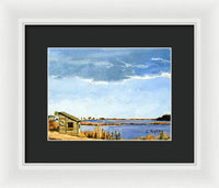 Lagoon Pond Shucking Shack Martha's Vineyard Massachusetts - Framed Print