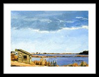 Lagoon Pond Shucking Shack Martha's Vineyard Massachusetts - Framed Print
