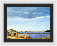 Lagoon Pond Shucking Shack Martha's Vineyard Massachusetts - Framed Print
