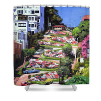 Lombard Street - San Francisco, California - Shower Curtain