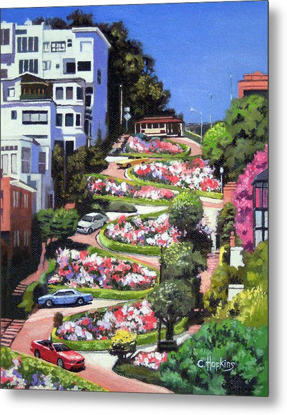 Lombard Street - San Francisco, California - Metal Print