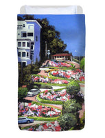 Lombard Street - San Francisco, California - Duvet Cover