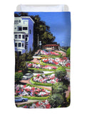 Lombard Street - San Francisco, California - Duvet Cover