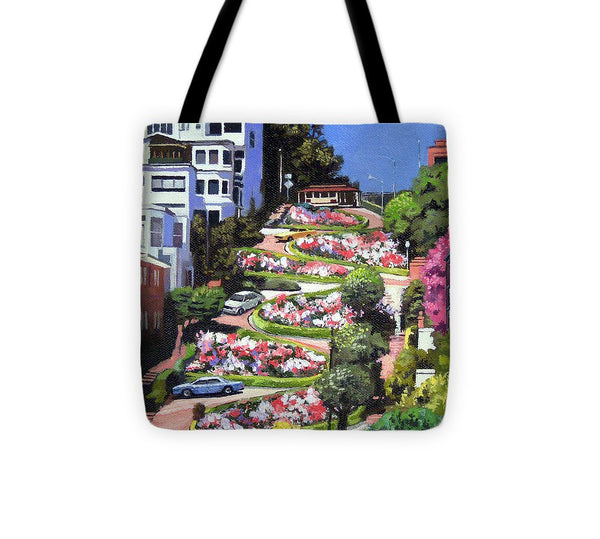 Lombard Street - San Francisco, California - Tote Bag