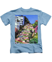 Lombard Street - San Francisco, California - Kids T-Shirt