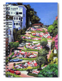 Lombard Street - San Francisco, California - Spiral Notebook