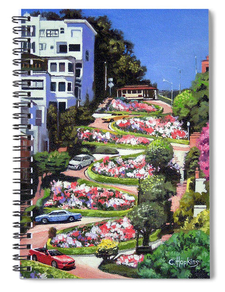 Lombard Street - San Francisco, California - Spiral Notebook