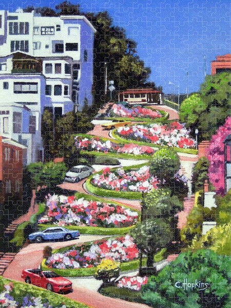 Lombard Street - San Francisco, California - Puzzle