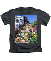 Lombard Street - San Francisco, California - Kids T-Shirt