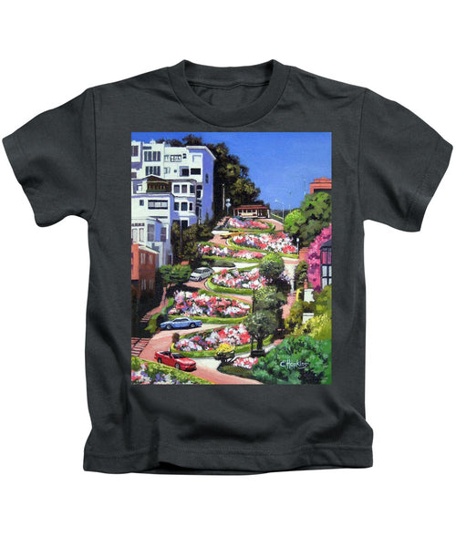 Lombard Street - San Francisco, California - Kids T-Shirt