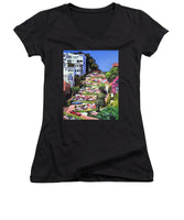 Lombard Street - San Francisco, California - Women's V-Neck