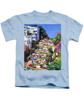 Lombard Street - San Francisco, California - Kids T-Shirt