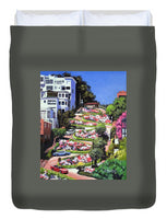 Lombard Street - San Francisco, California - Duvet Cover
