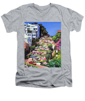 Lombard Street - San Francisco, California - Men's V-Neck T-Shirt