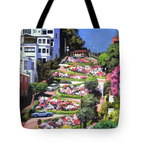 Lombard Street - San Francisco, California - Tote Bag