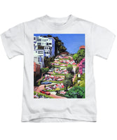Lombard Street - San Francisco, California - Kids T-Shirt