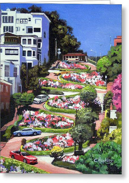 Lombard Street - San Francisco, California - Greeting Card