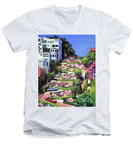Lombard Street San Francisco  - Men's V-Neck T-Shirt