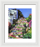 Lombard Street San Francisco  - Framed Print