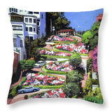 Lombard Street San Francisco  - Throw Pillow