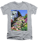 Lombard Street San Francisco  - Men's V-Neck T-Shirt
