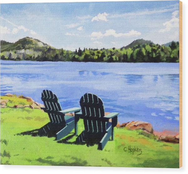 Mirror Lake Lake Placid New York - Wood Print