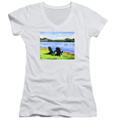 Mirror Lake Lake Placid New York - Women's V-Neck