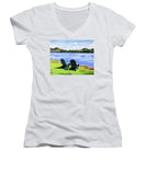 Mirror Lake Lake Placid New York - Women's V-Neck