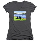 Mirror Lake Lake Placid New York - Women's V-Neck