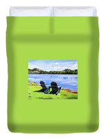 Mirror Lake Lake Placid New York - Duvet Cover