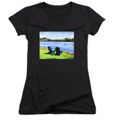 Mirror Lake Lake Placid New York - Women's V-Neck