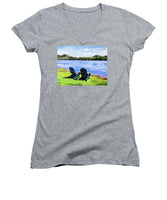 Mirror Lake Lake Placid New York - Women's V-Neck