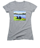 Mirror Lake Lake Placid New York - Women's V-Neck