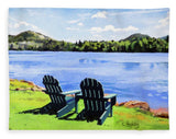 Mirror Lake Lake Placid New York - Blanket