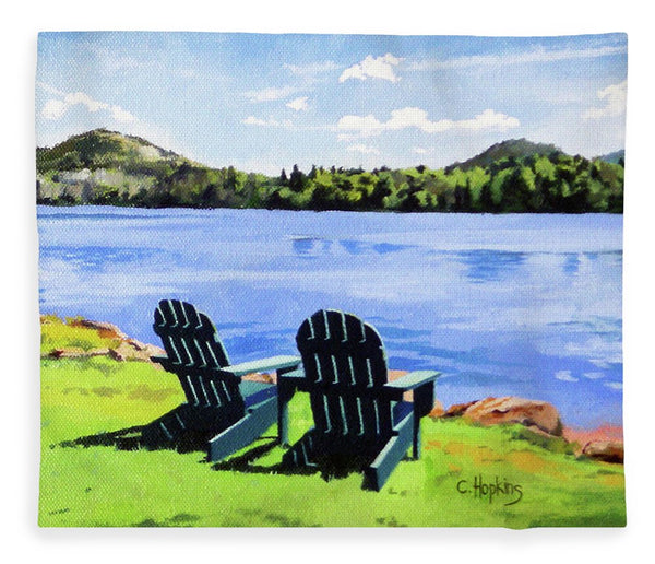 Mirror Lake Lake Placid New York - Blanket