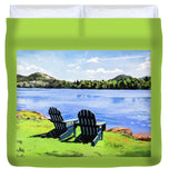 Mirror Lake Lake Placid New York - Duvet Cover