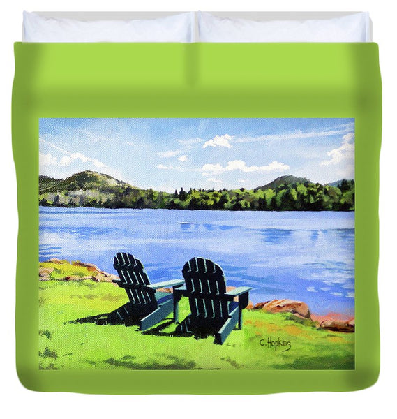 Mirror Lake Lake Placid New York - Duvet Cover