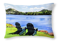Mirror Lake Lake Placid New York - Throw Pillow