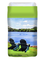 Mirror Lake Lake Placid New York - Duvet Cover