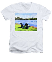Mirror Lake Lake Placid New York - Men's V-Neck T-Shirt