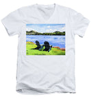 Mirror Lake Lake Placid New York - Men's V-Neck T-Shirt