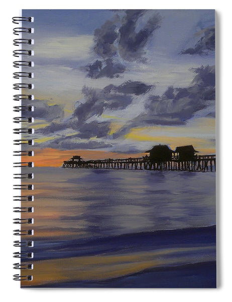 Naples Pier Naples Florida - Spiral Notebook