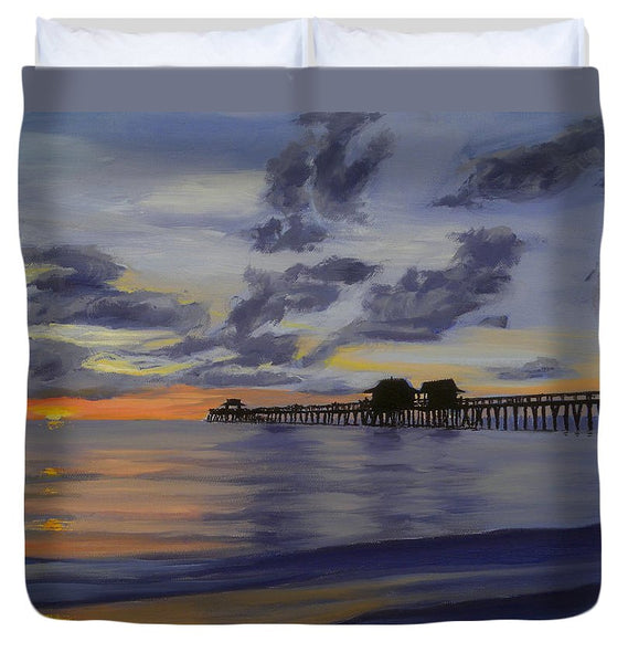 Naples Pier Naples Florida - Duvet Cover